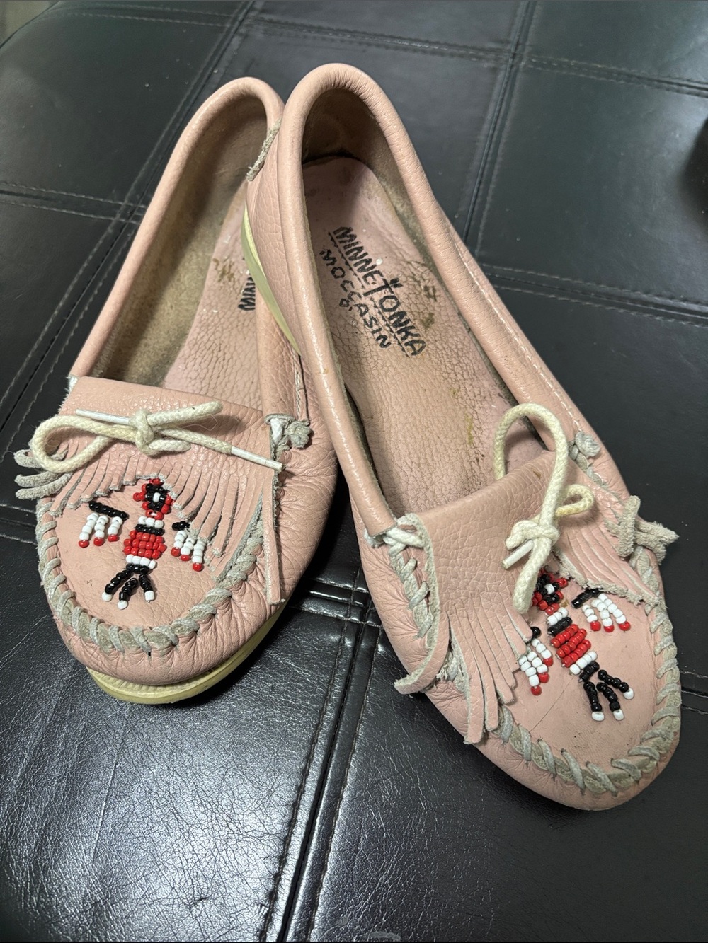 Pink Minnetonka moccasin